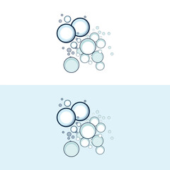 Wall Mural - bubble logo icon vector template