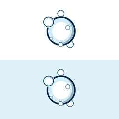 Wall Mural - bubble logo icon vector template