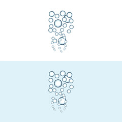 Wall Mural - bubble logo icon vector template