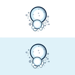 Wall Mural - bubble logo icon vector template
