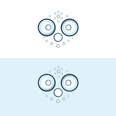 Wall Mural - bubble logo icon vector template
