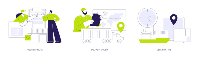 Third-party logistics abstract concept vector illustrations.