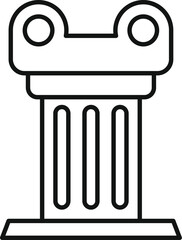Poster - this simple and elegant line art icon represents an antique column, symbolizing history, architectur