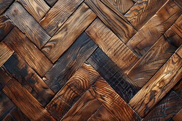 Close up of a herringbone floor surface