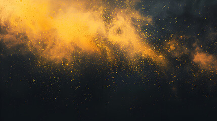 Fototapete - a rough gradient of dark yellow and white on a black background  