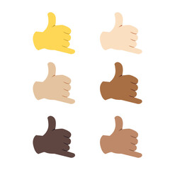 hand emoji vector symbol sign icon call me shaka