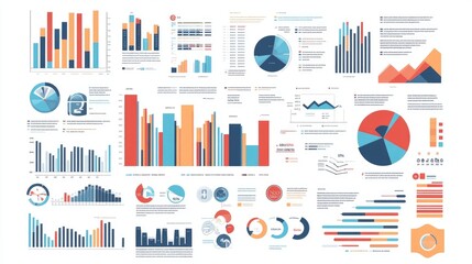 colorful data visualization and infographic design