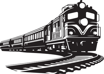 train vector silhouette