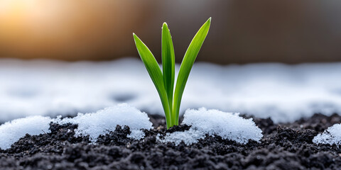 Wheat Just Sprouting from the Ground | Symbol of Growth and Renewal in Agriculture