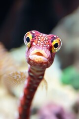 Poster -  A tight shot of a fish's head with one fish in its mouth and another swimming in the background