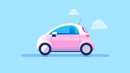  Cartoon style red car