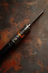 Poster - A screwdriver lying on a rusty surface, great for DIY or industrial scenes