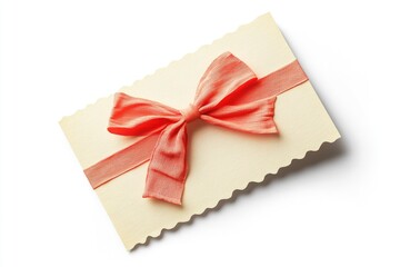 Aufkleber - A closed envelope with a red ribbon tied around it