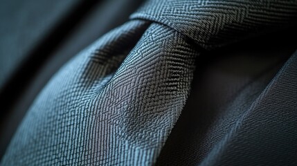 Poster - A close-up view of a tie on a suit, perfect for showcasing fashion details