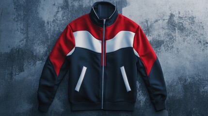 Aufkleber - A single jacket with a bold color scheme hangs on the wall