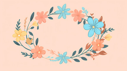 Wreath decoration illustration background