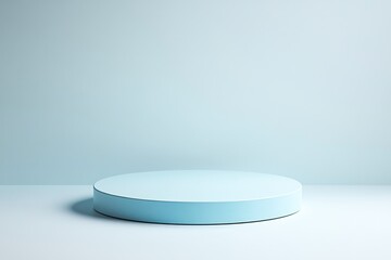 Sticker - A single white round object sits on a white surface, perfect for minimalist designs and backgrounds