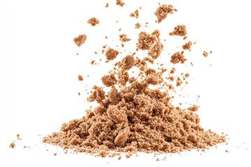 Poster - A mound of brown sugar sits on a clean white surface