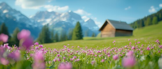 Wall Mural - mountains with clouds above