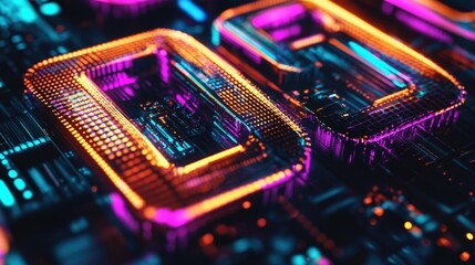 Aufkleber - High-quality image of a computer motherboard, ideal for use in technology-related contexts
