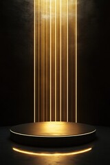 Poster - A stage lit by a bright light, ideal for concert or performance settings