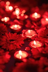 Canvas Print - A group of candles on a table