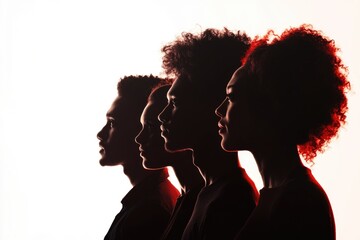 Poster - A group of women standing next to each other, possibly in a line or formation