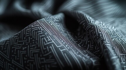 Aufkleber - A close-up view of a tie lying on a bed, suitable for use in editorial or commercial contexts