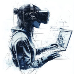 Poster - Media, animation, multimedia, planning, sketches, art, high tech, and videogames