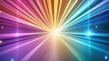 Poster - Vibrant Light Rays Abstract Background Design