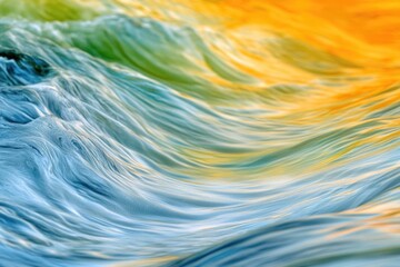Poster - A close-up view of a wave in a body of water, ideal for use in underwater or ocean-themed projects