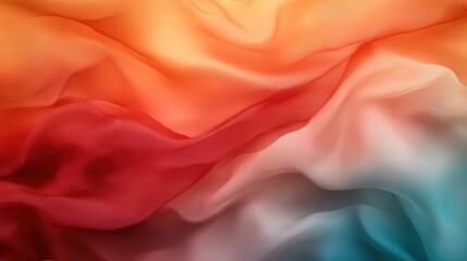 Wall Mural - a beautiful blend of warm and cool colors on a soft, fluid fabric creates a mesmerizing abstract pat