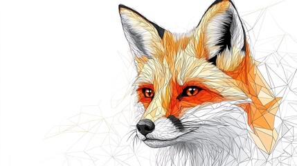 Geometric Fox Portrait