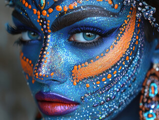 Creative Carnival party face paint designs photos featuring vibrant and intricate face painting ideas