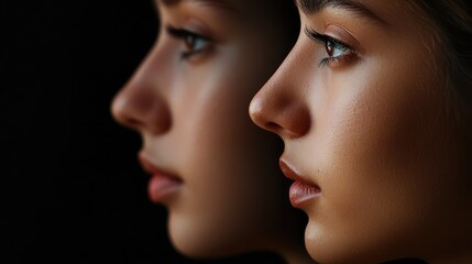 Poster - Two women's faces in a close-up shot, possibly friends or romantic partners