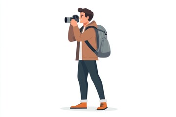 Poster - A person holding and operating a camera, possibly capturing memories or moments