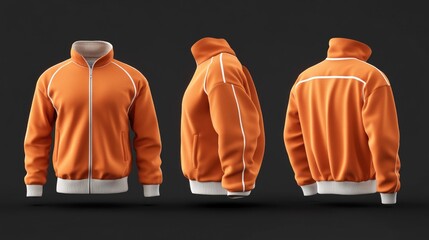 Aufkleber - A mannequin dressed in an orange hoodie with white trims
