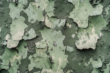 Canvas Print - A close-up shot of peeling paint on a wall, perfect for depicting decay or neglect