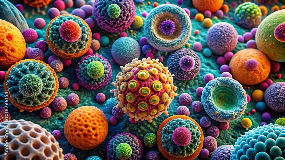 High-Resolution Cell Electron Microscope Images Showcasing Intricate ...