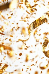 Poster - Colorful confetti falls from the sky in a joyful and celebratory atmosphere