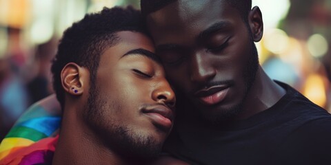 Poster - Two males embracing each other
