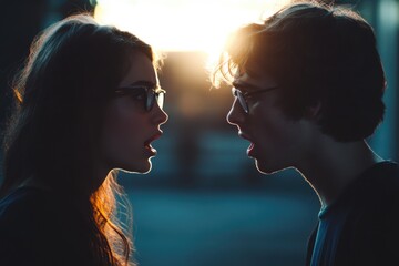 Poster - A pair of people standing side by side