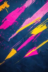 Poster - A close-up view of a painting on a wall, with intricate details and colors