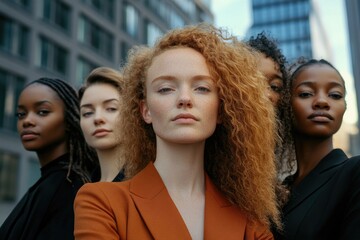 Poster - A group of women standing next to each other