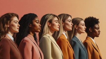 Poster - A group of women standing side by side, united in their stance