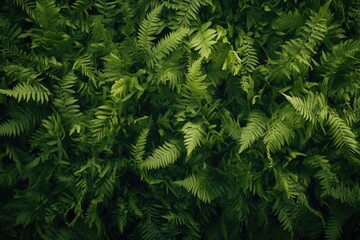 Poster - A close-up view of a dense cluster of green plants, ideal for use in still life or nature photography