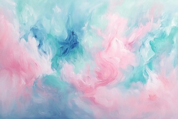 Poster - Vibrant abstract art piece featuring pink, blue, and green colors