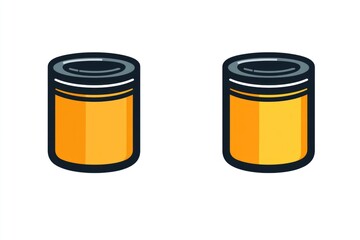 Poster - Two jars placed adjacent to each other on a surface