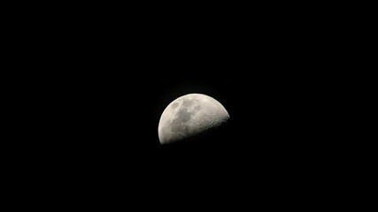 Wall Mural - moon in the sky Crescent moon, Moon illuminating the night. The moon its craters. Natural satellite. Observing the Moon telescope