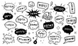 © Vector Tradition - Comic swear speech bubbles, hate angry talk, aggressive expletive curse. Isolated vector set of dynamic dialogue clouds, conveying raw emotion and intensity, encapsulating unfiltered vulgar outburst